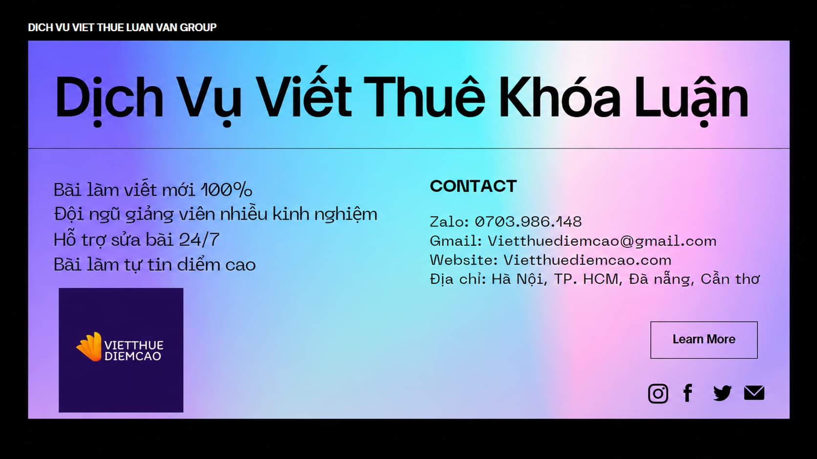 Dịch vụ viết thuê khoá luận tốt nghiệp