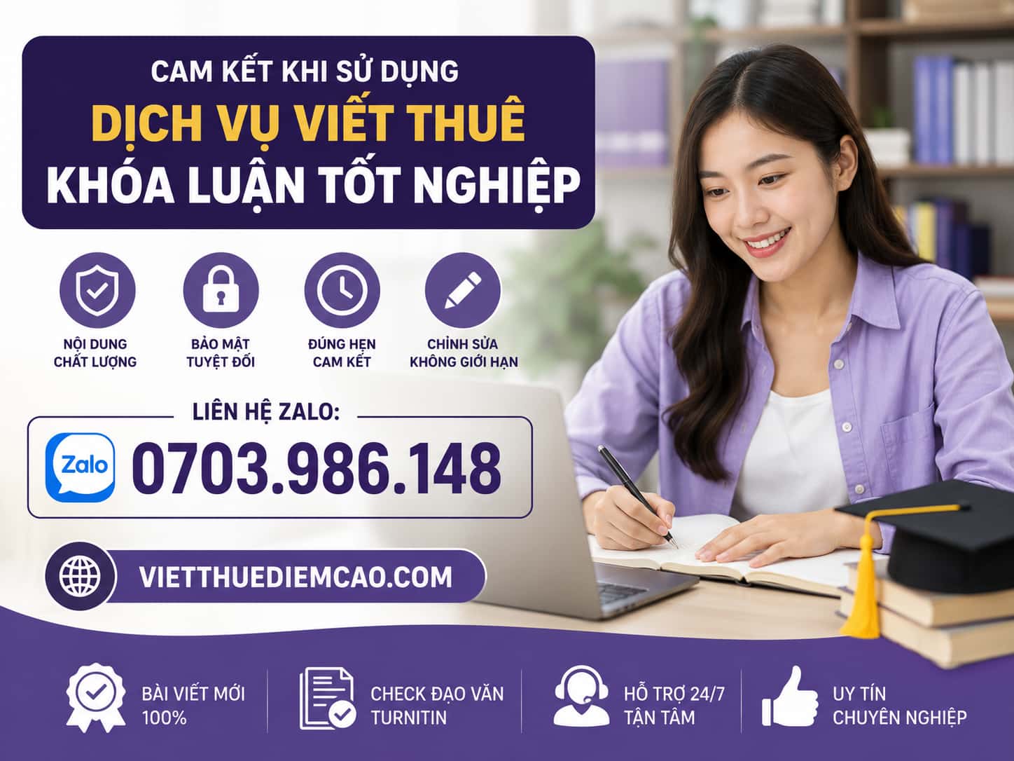 Cam kết khi sử dụng dịch vụ viết thuê khoá luận tại Vietthuediemcao
