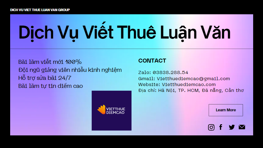 Dịch vụ viết thuê luận văn thạc sĩ