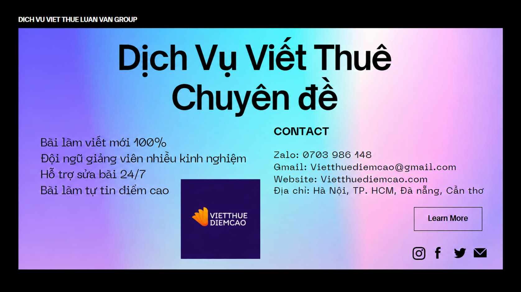 Dịch vụ viết thuê chuyên đề tốt nghiệp