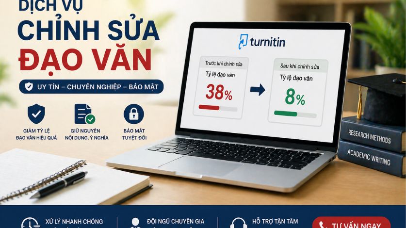 Dịch vụ chỉnh sửa đạo văn tại vietthuediemcao