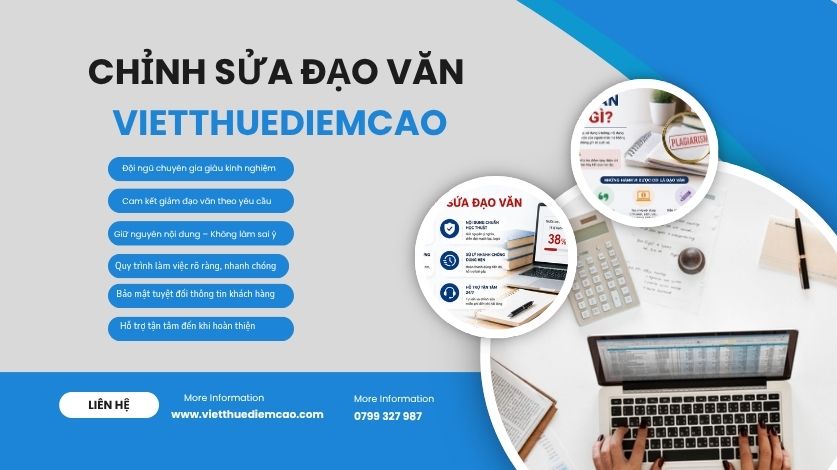 Dịch vụ chỉnh sửa đạo văn tại vietthuediemcao