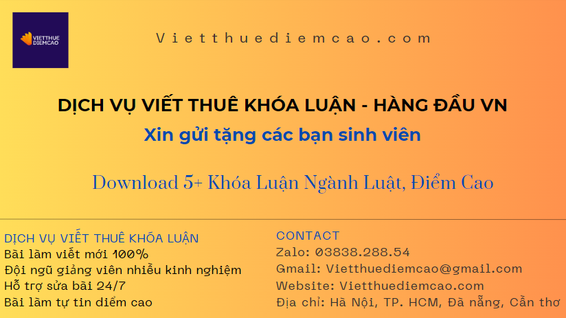 Các mẫu bài Khóa Luận Ngành Luật, Điểm 10