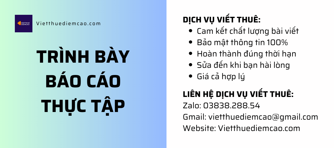 Cách trình bày báo cáo thực tập