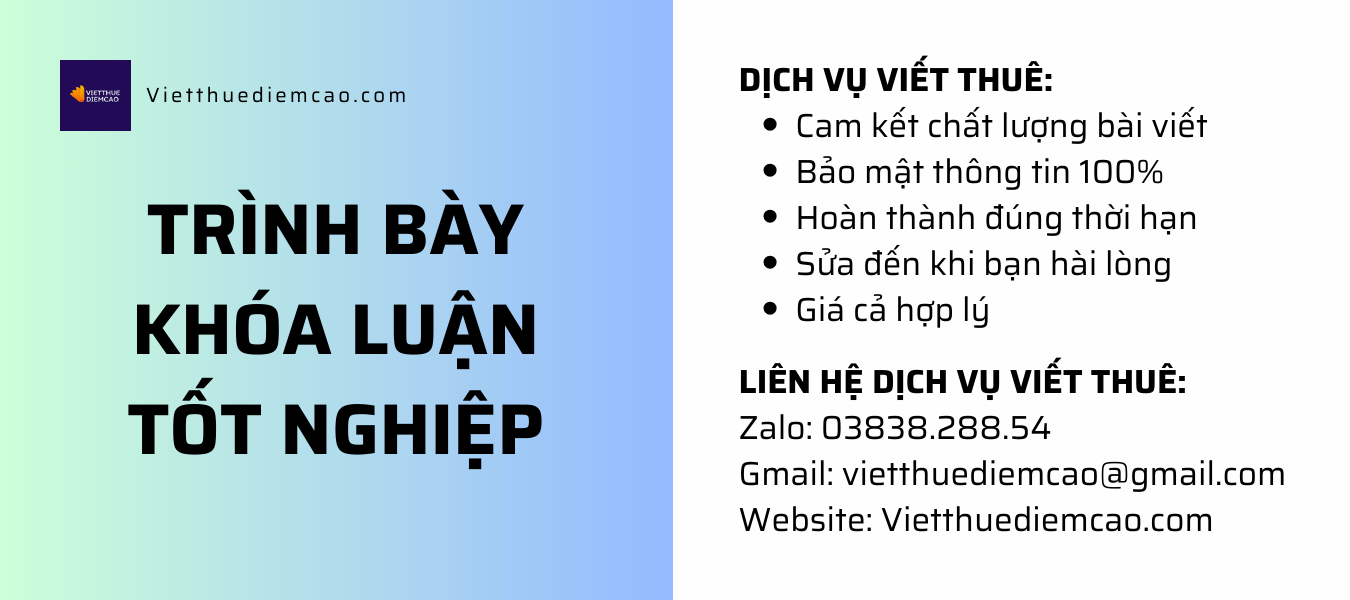 Cách trình bày khóa luận tốt nghiệp