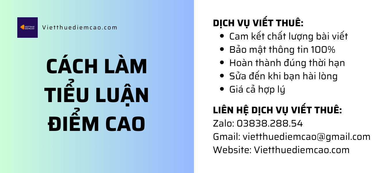 Cách làm tiểu luận điểm cao