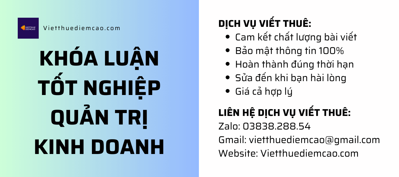 Khóa luận tốt nghiệp quản trị kinh doanh