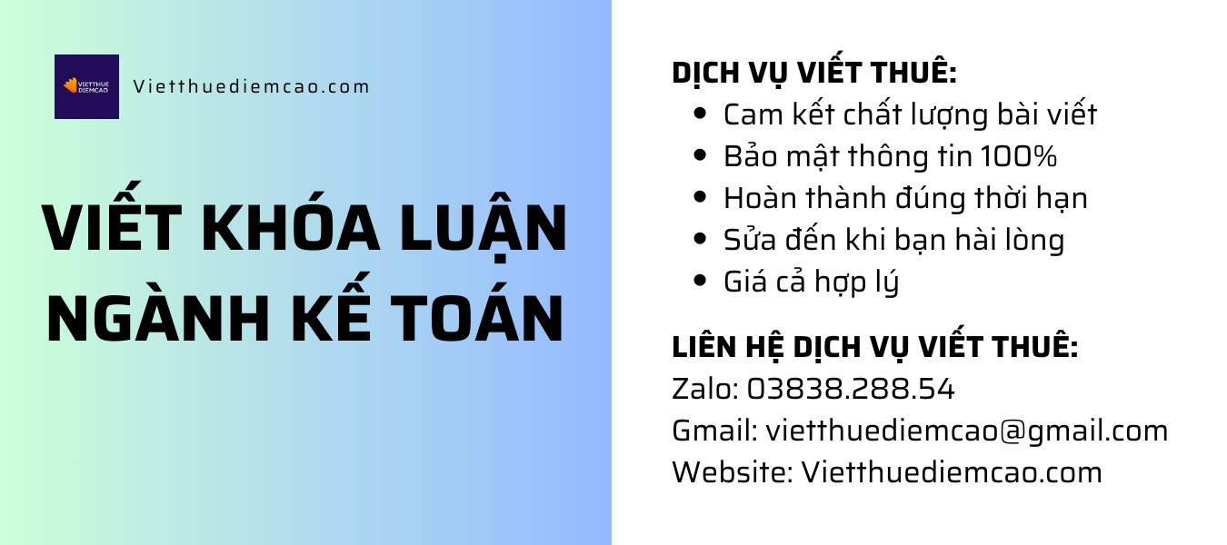 Viết khóa luận ngành kế toán